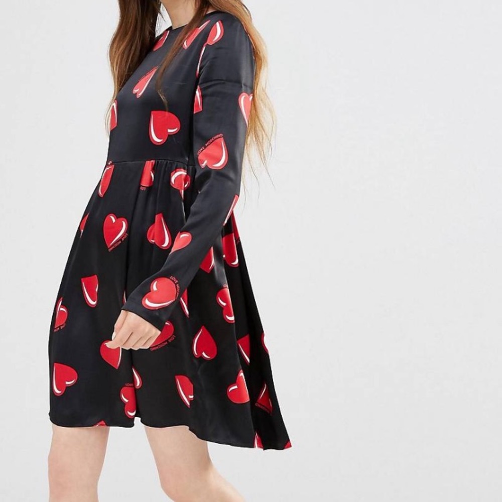 Love Moschino- All over heart print dress
